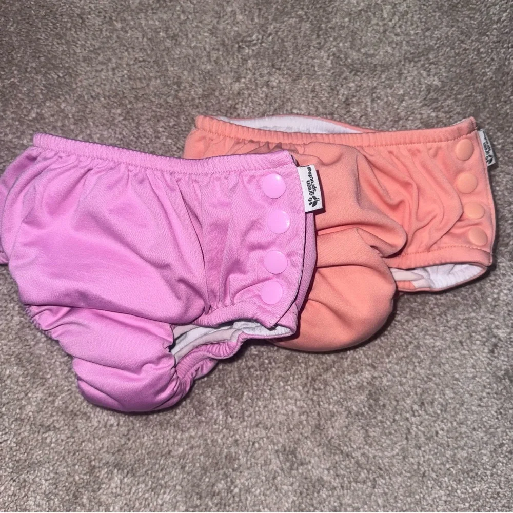 Green Sprouts Water Diaper Pink and Orange Kids Reusable Diaper Set - 12 months